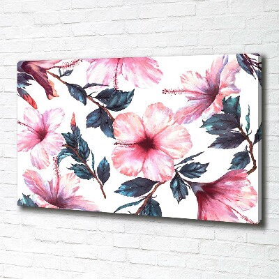 Canvas wall art Hibiscus flowers