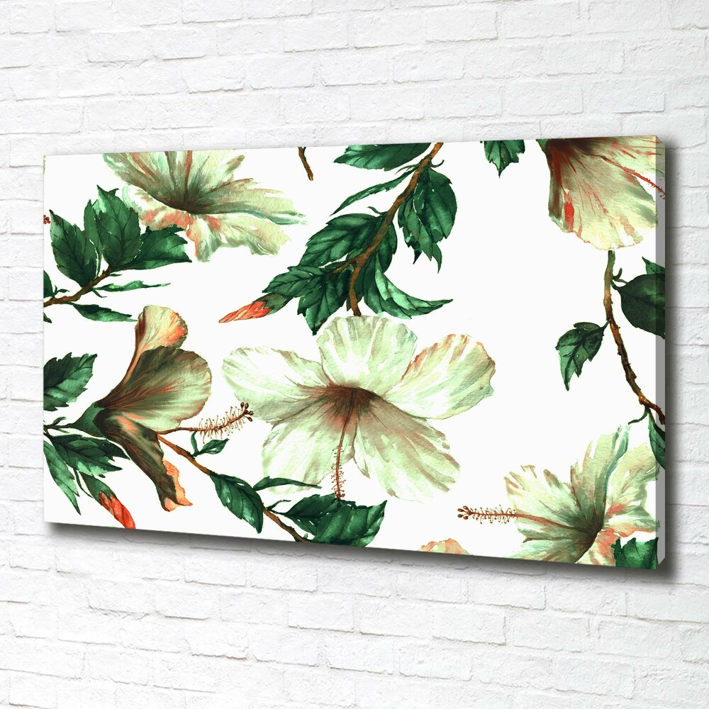 Canvas wall art Hibiscus flowers