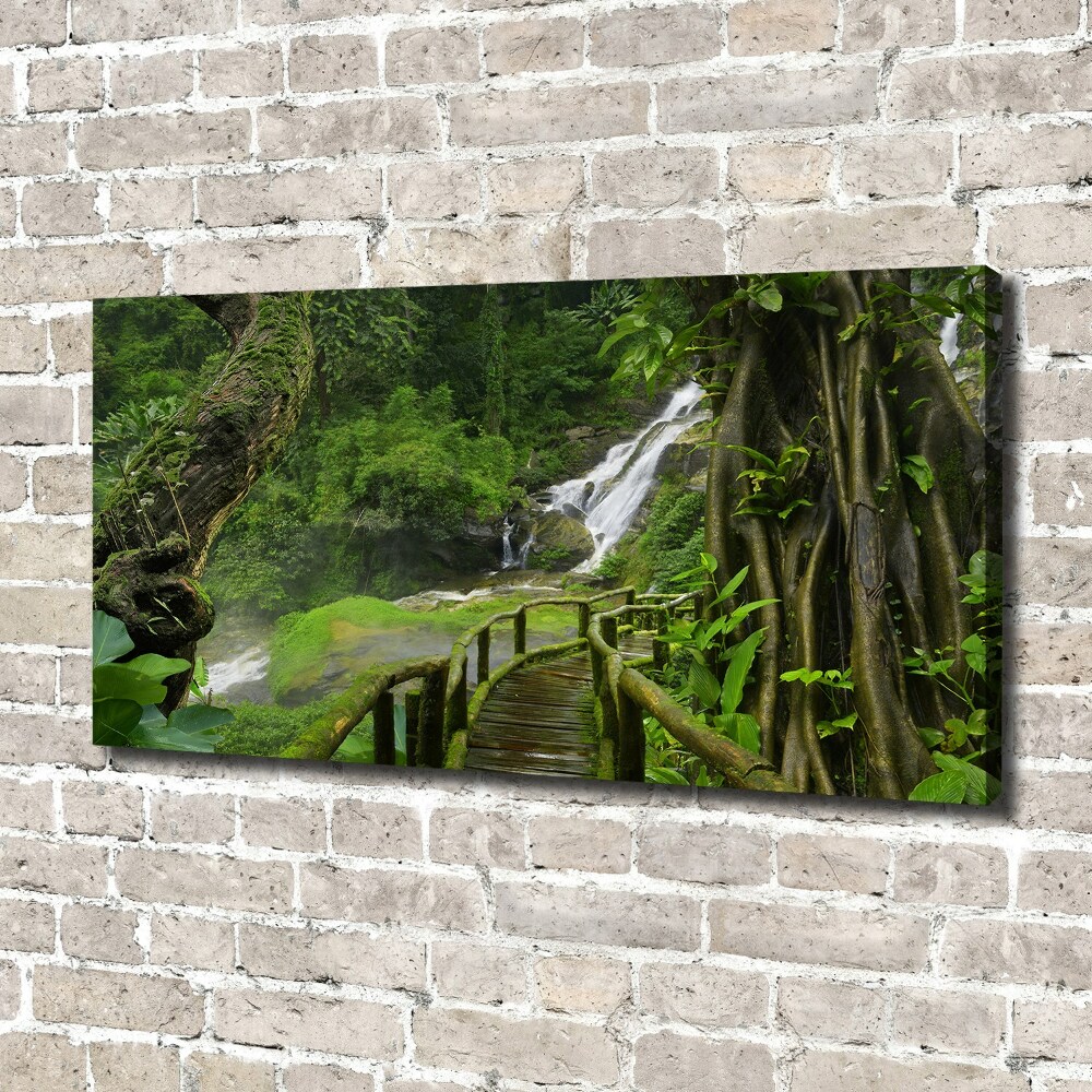 Canvas wall art Waterfall in the jungle