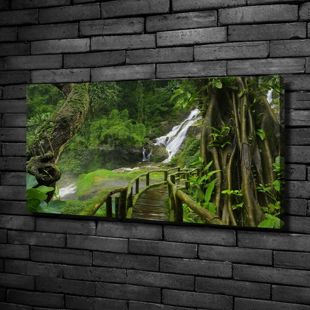 Canvas wall art Waterfall in the jungle