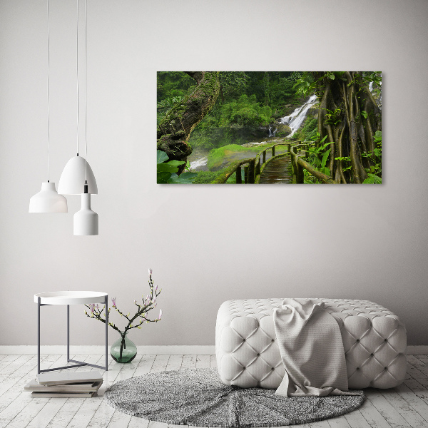 Canvas wall art Waterfall in the jungle