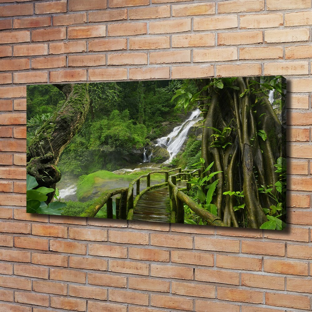 Canvas wall art Waterfall in the jungle