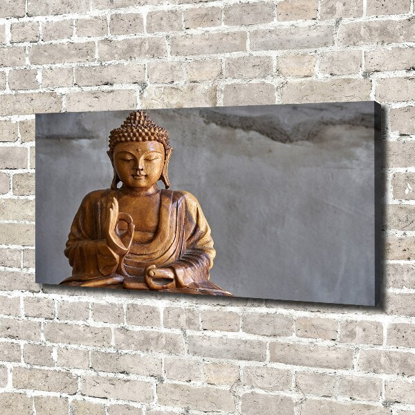 Canvas wall art Wooden Buddha