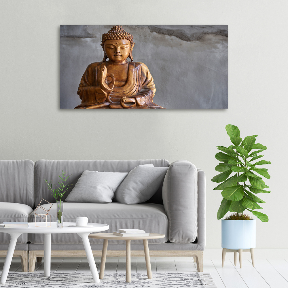 Canvas wall art Wooden Buddha