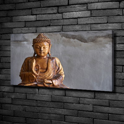 Canvas wall art Wooden Buddha