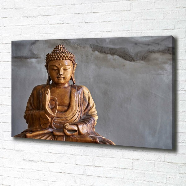 Canvas wall art Wooden Buddha