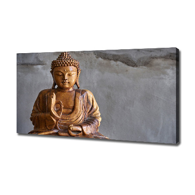 Canvas wall art Wooden Buddha