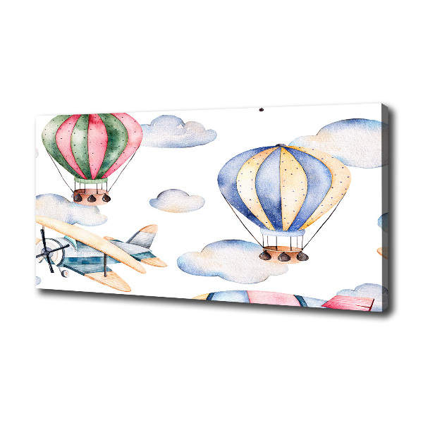 Canvas wall art Planes and balloons