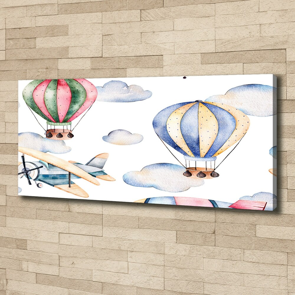 Canvas wall art Planes and balloons