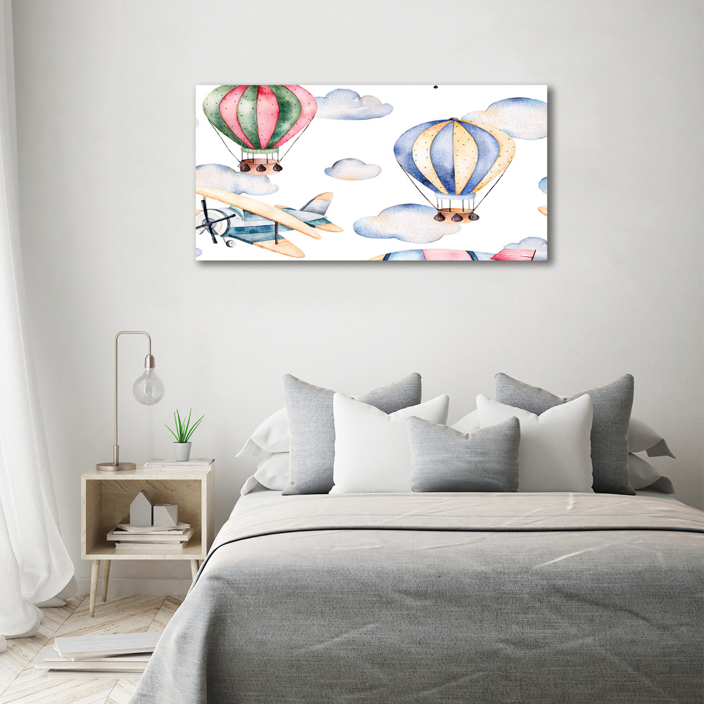 Canvas wall art Planes and balloons