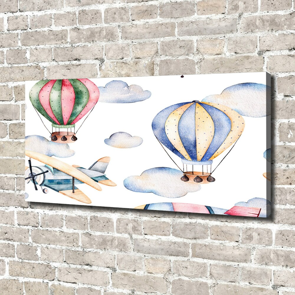 Canvas wall art Planes and balloons