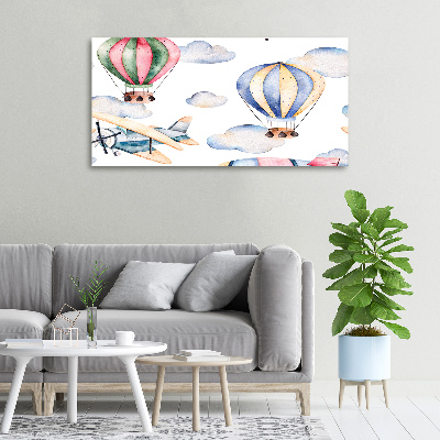 Canvas wall art Planes and balloons