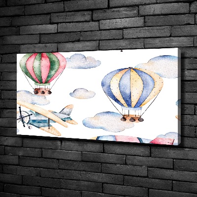 Canvas wall art Planes and balloons