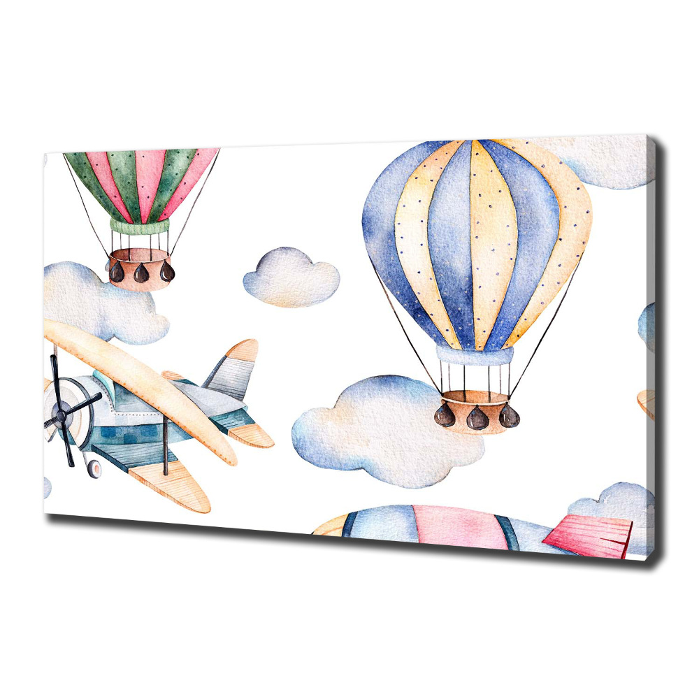 Canvas wall art Planes and balloons