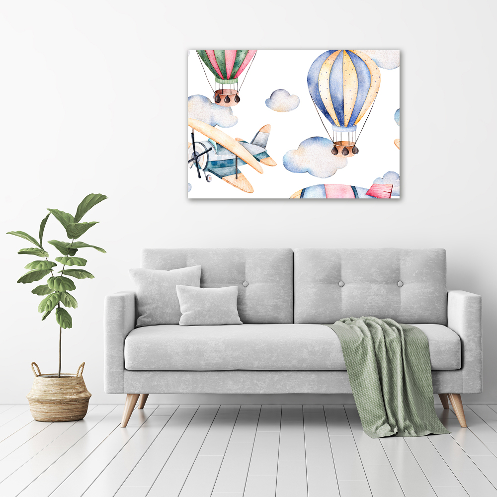 Canvas wall art Planes and balloons