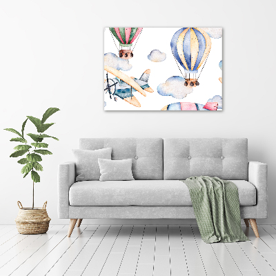 Canvas wall art Planes and balloons