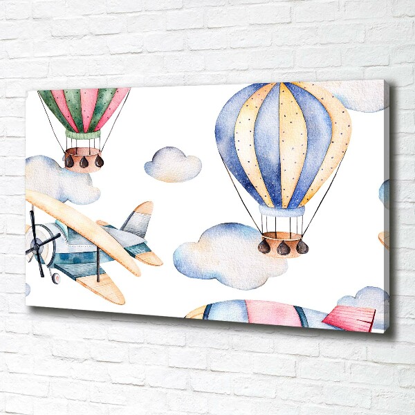 Canvas wall art Planes and balloons