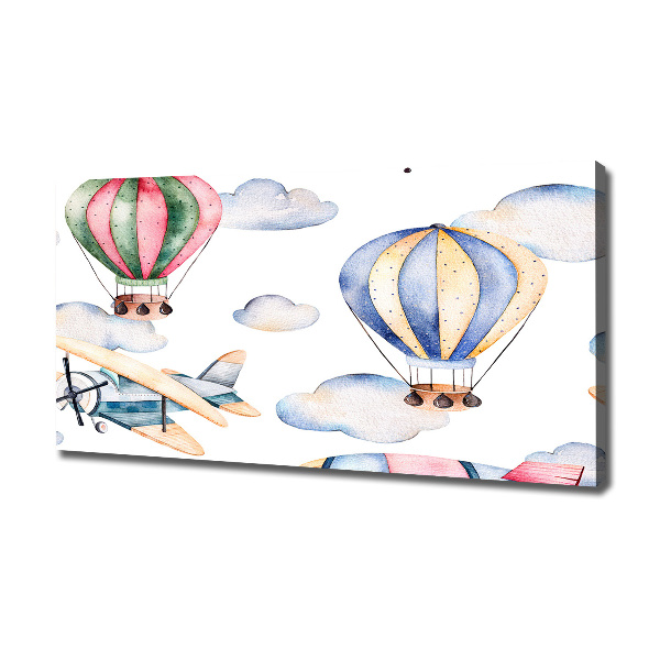 Canvas wall art Planes and balloons