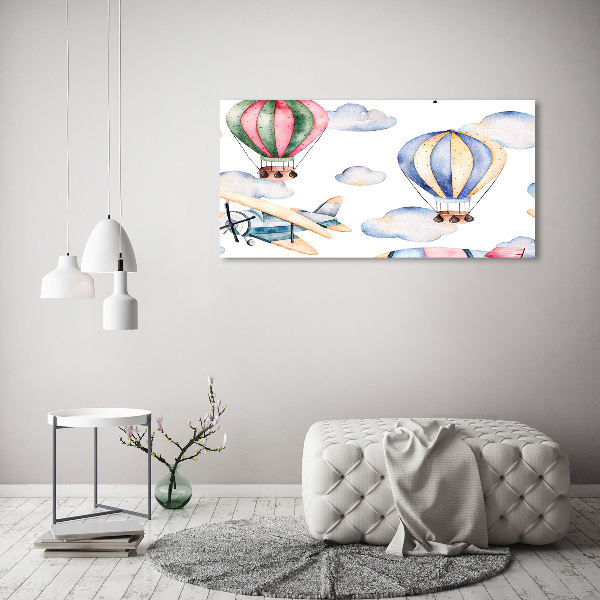 Canvas wall art Planes and balloons