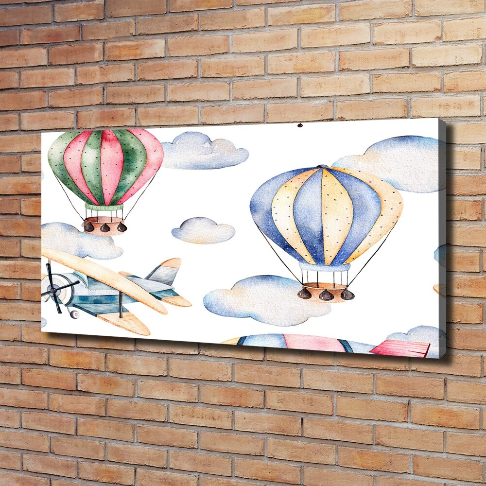 Canvas wall art Planes and balloons