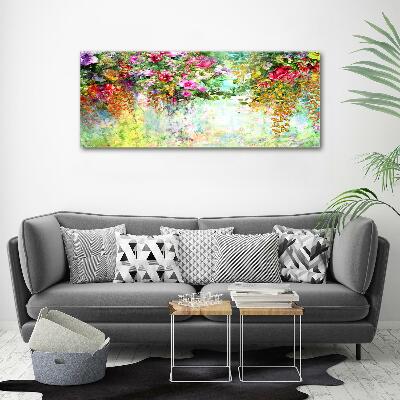 Canvas wall art Multi -colored flowers