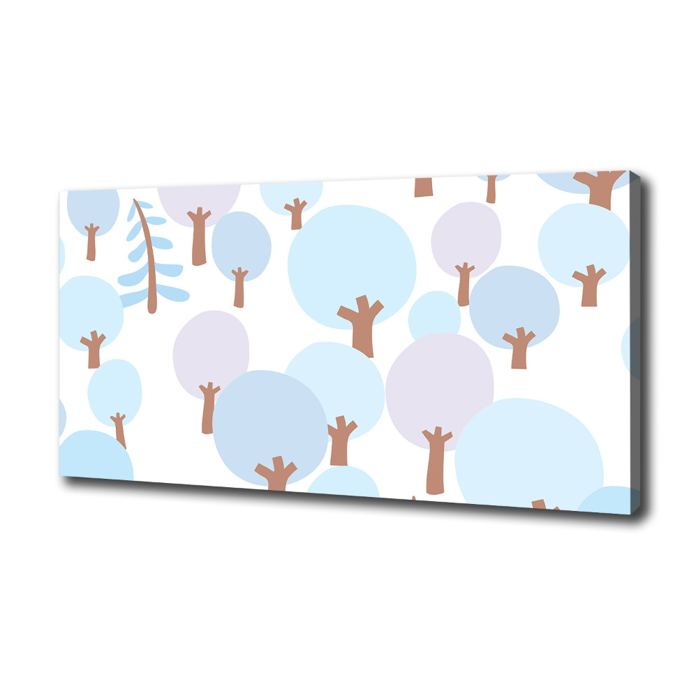 Canvas wall art Colorful trees