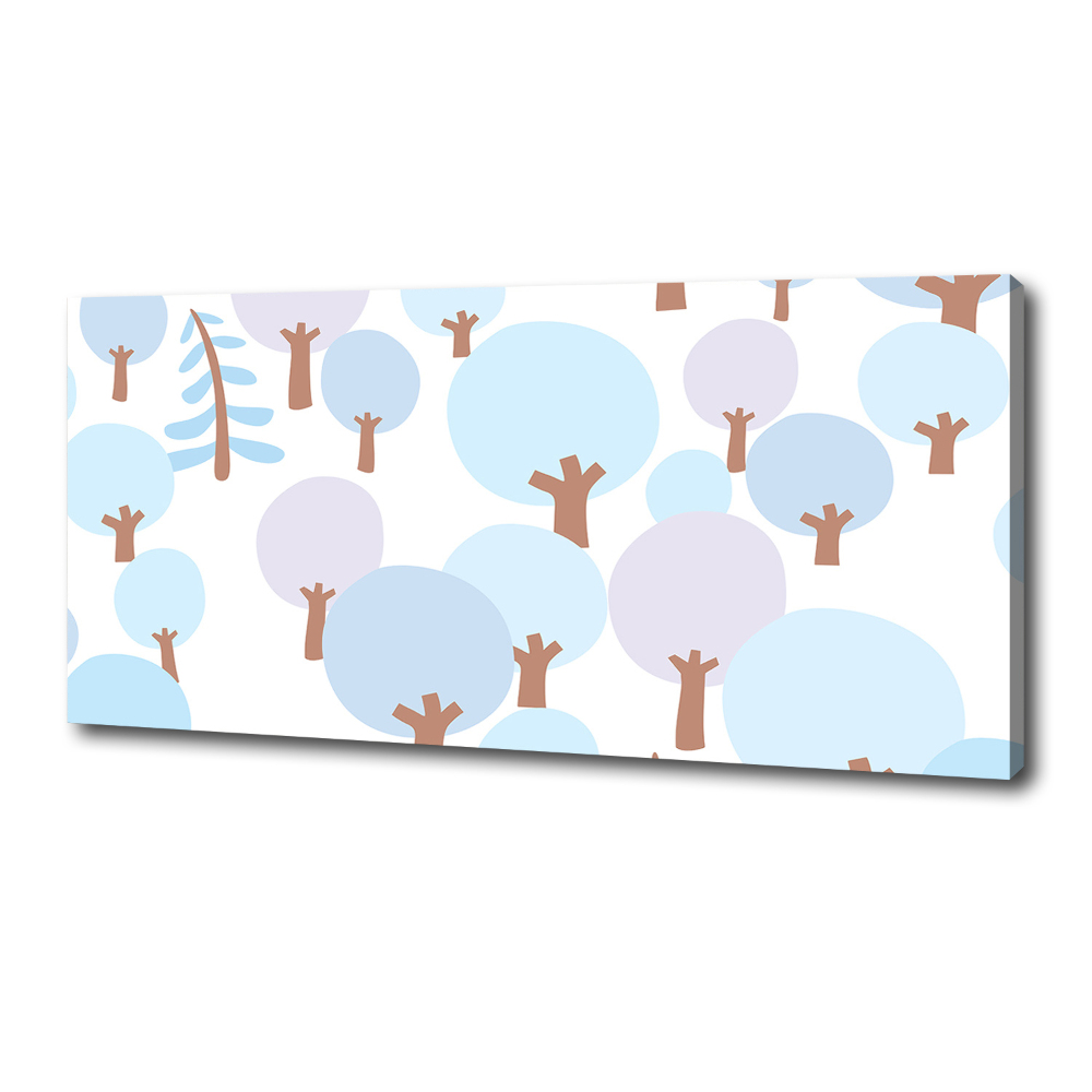 Canvas wall art Colorful trees