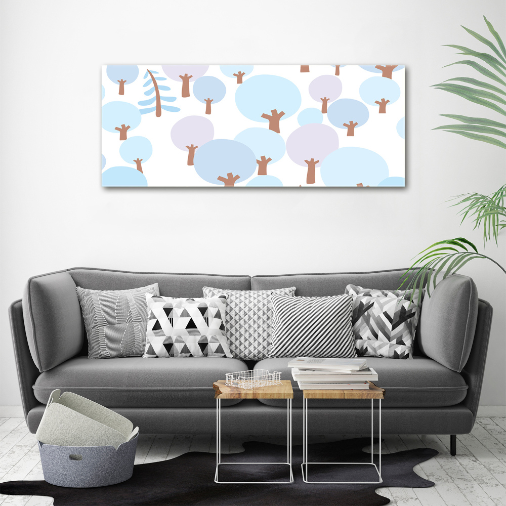 Canvas wall art Colorful trees