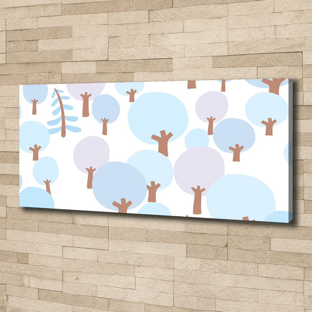 Canvas wall art Colorful trees