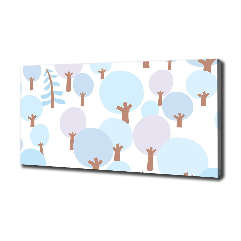 Canvas wall art Colorful trees