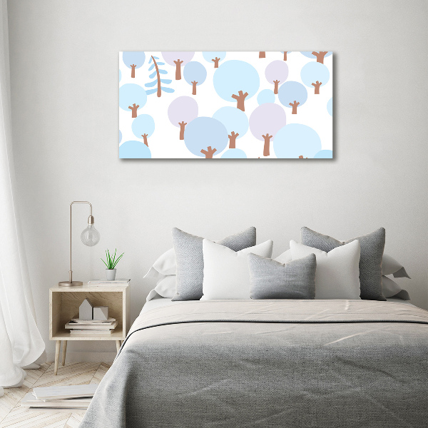 Canvas wall art Colorful trees