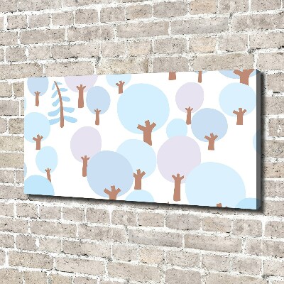 Canvas wall art Colorful trees