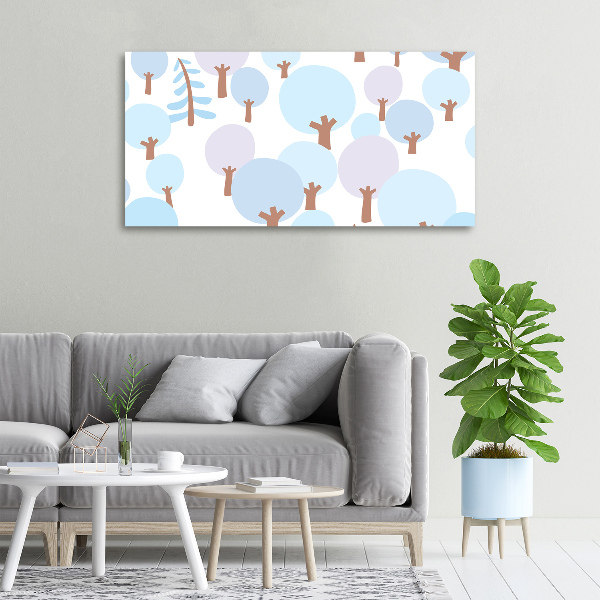 Canvas wall art Colorful trees