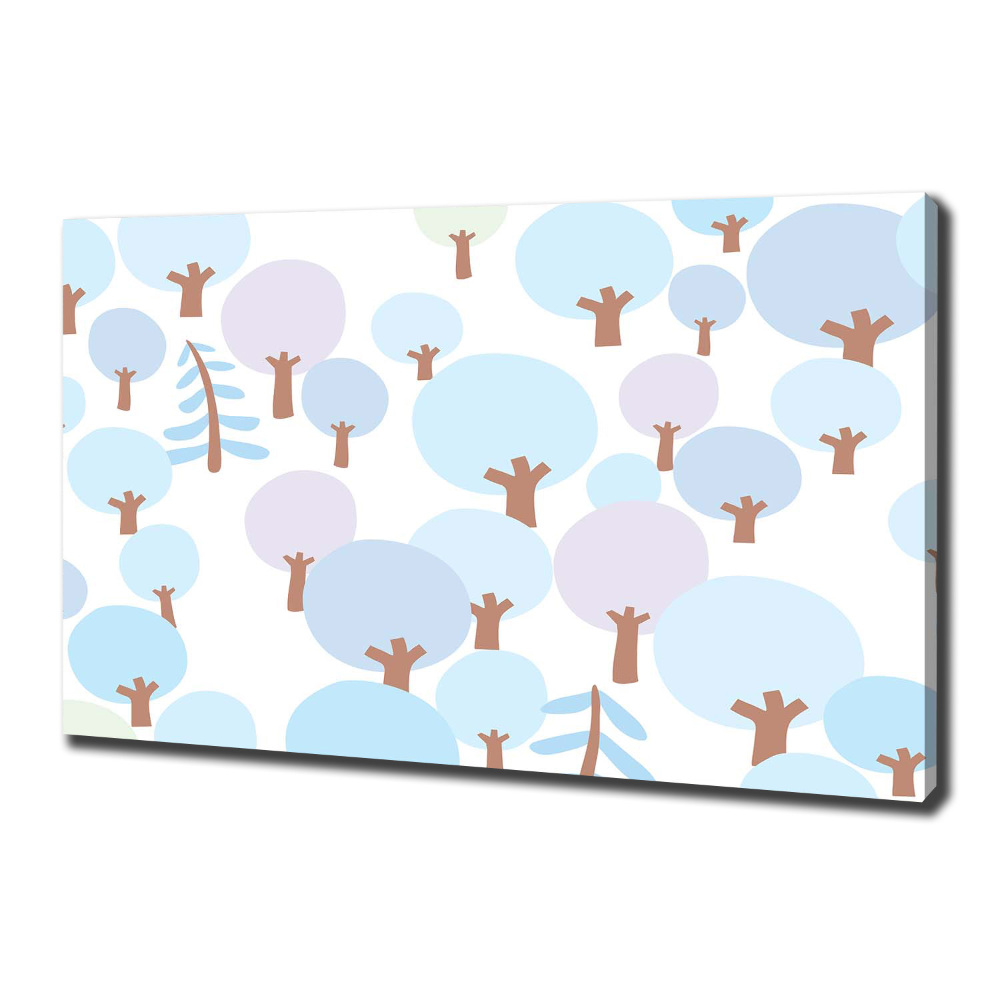 Canvas wall art Colorful trees