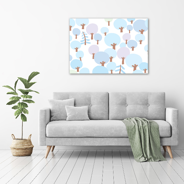 Canvas wall art Colorful trees