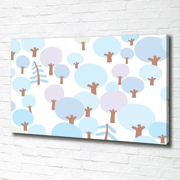 Canvas wall art Colorful trees