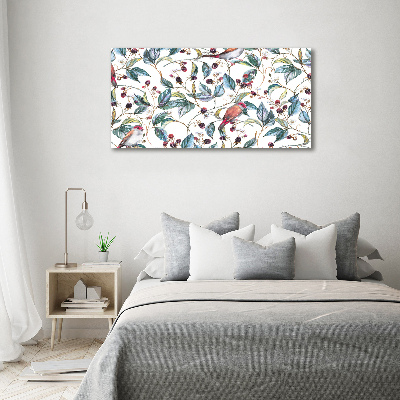 Canvas wall art Blackberry and birds