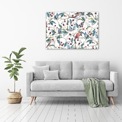 Canvas wall art Blackberry and birds