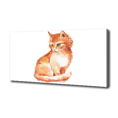 Large canvas wall art Red Cat