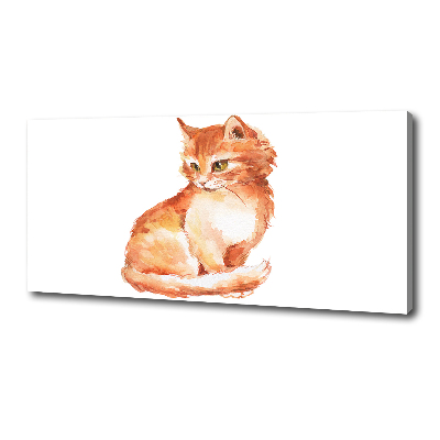 Large canvas wall art Red Cat