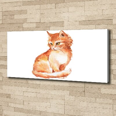 Large canvas wall art Red Cat