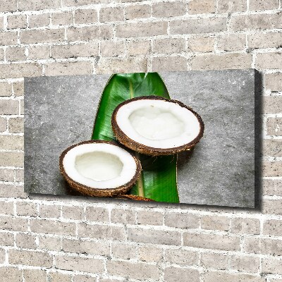 Canvas wall art Coconut halves