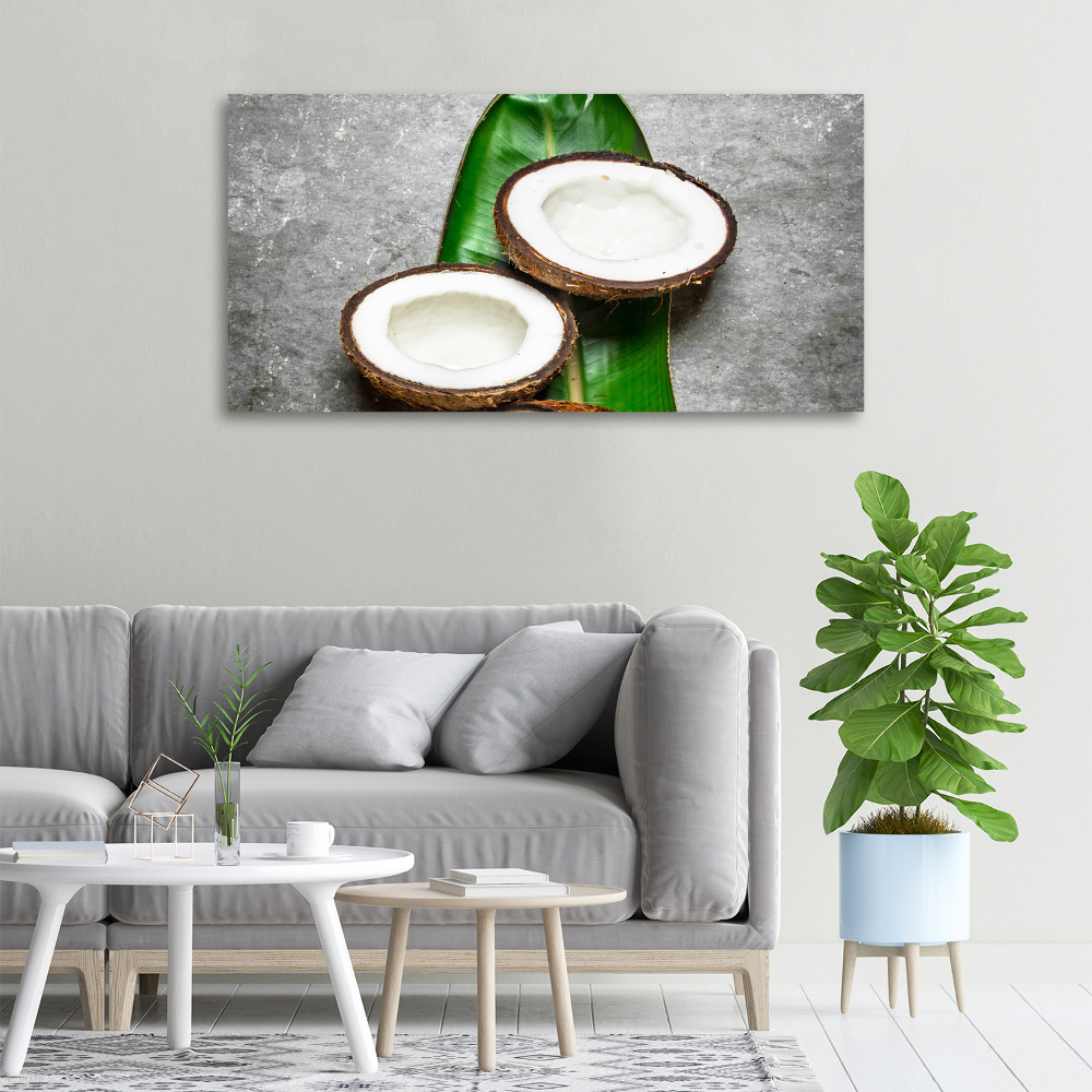 Canvas wall art Coconut halves