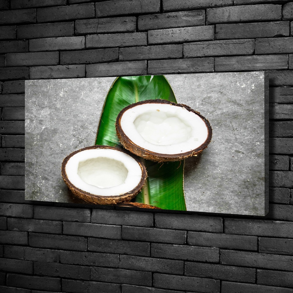 Canvas wall art Coconut halves