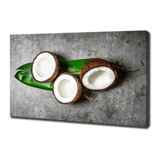 Canvas wall art Coconut halves