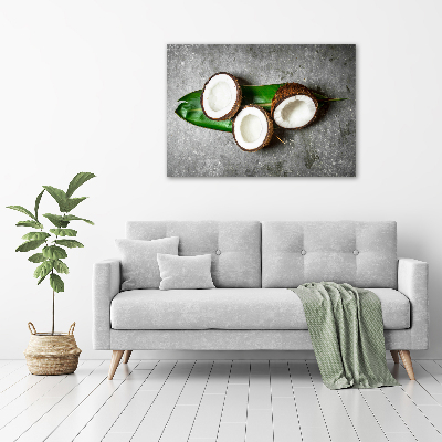 Canvas wall art Coconut halves