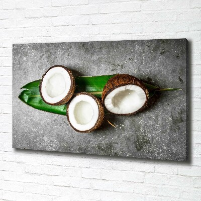 Canvas wall art Coconut halves