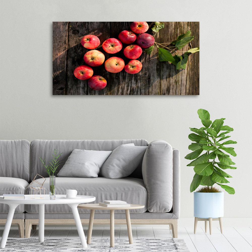 Canvas wall art Apples on the table