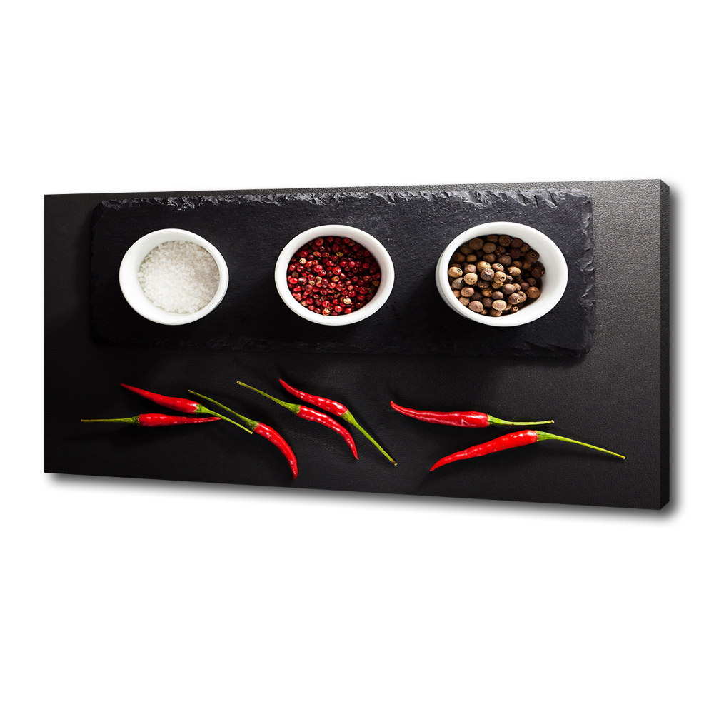 Canvas wall art Spices and chillies