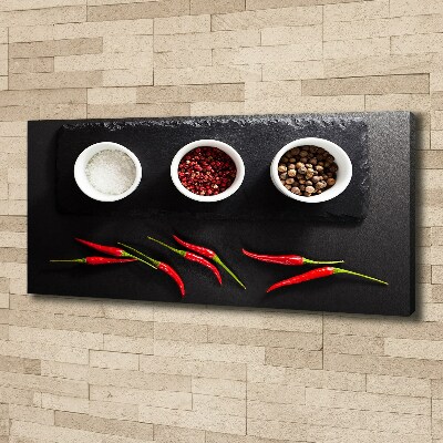 Canvas wall art Spices and chillies